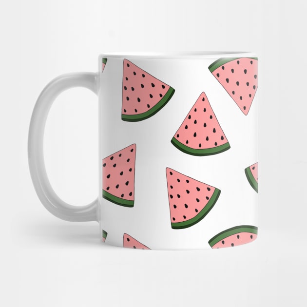 Cute watermelon hand drawn pattern by bigmomentsdesign